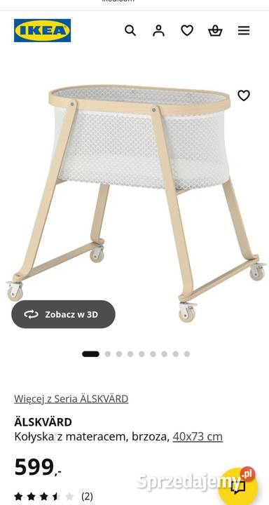 Łóżeczko niemowlęce na kółkach IKEA Łódź