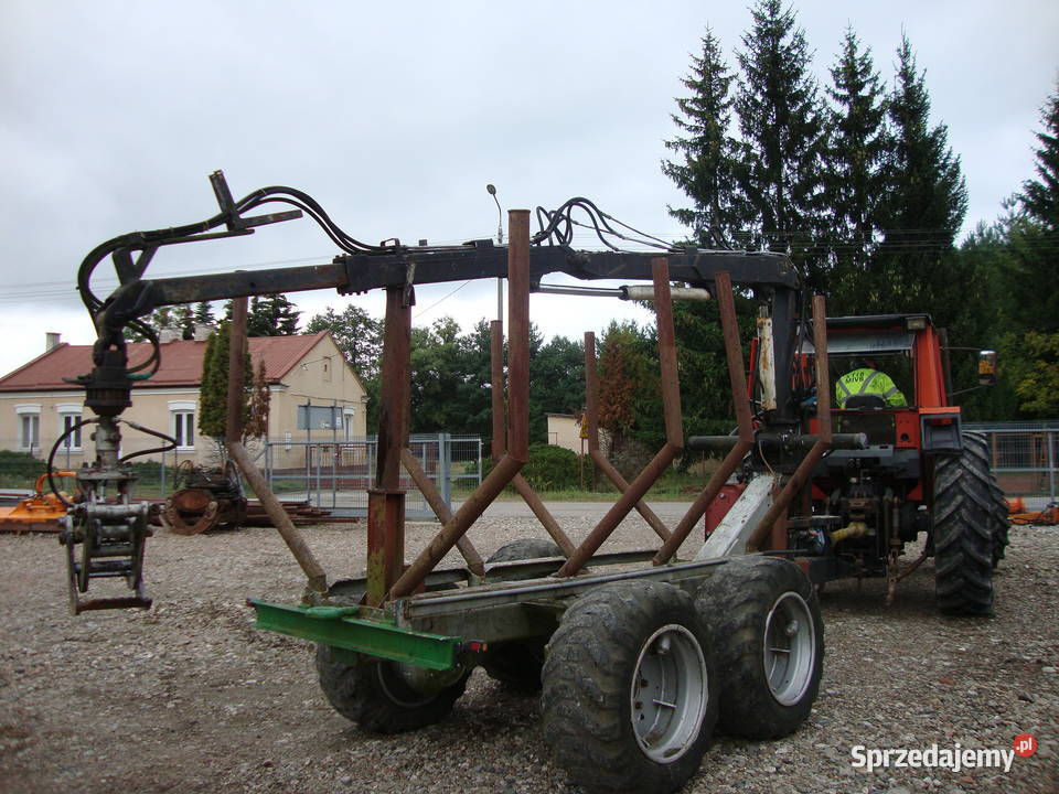 przyczepa do lasu leśna przyczepa z HDS sprzedam