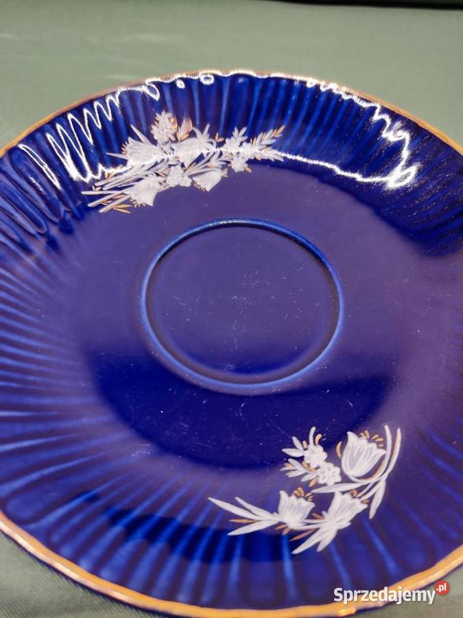 Talerzyk spodek porcelanowy kobaltowy Fena opolskie