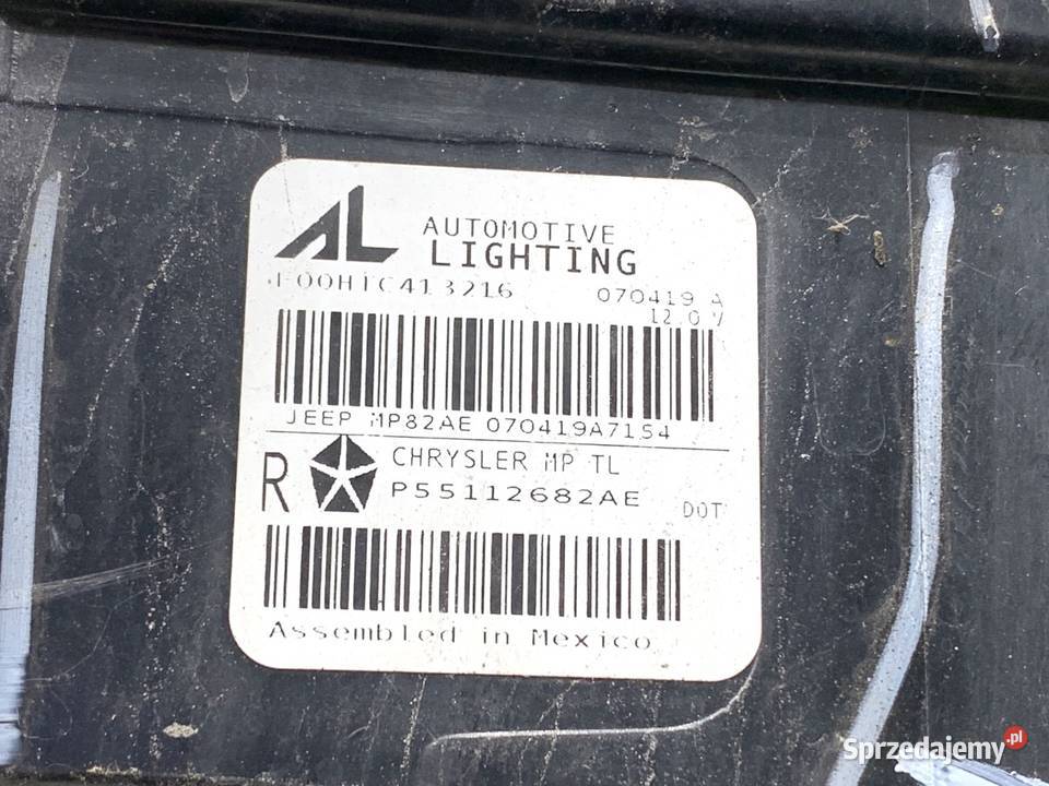 LAMPA PRAWY TYŁ JEEP COMPASS MP P55112682AE podkarpackie