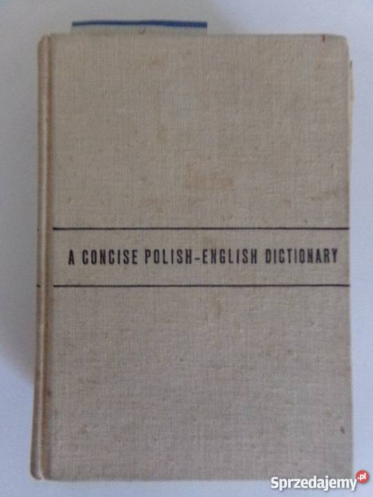 A CONCISE POLISHENGLISH DICTIONARY angielski Elbląg