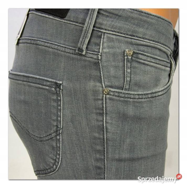 Spodnie damskie Lee Scarlett Grey Skinny W27 L35 Bez wzoru Spodnie Pisz