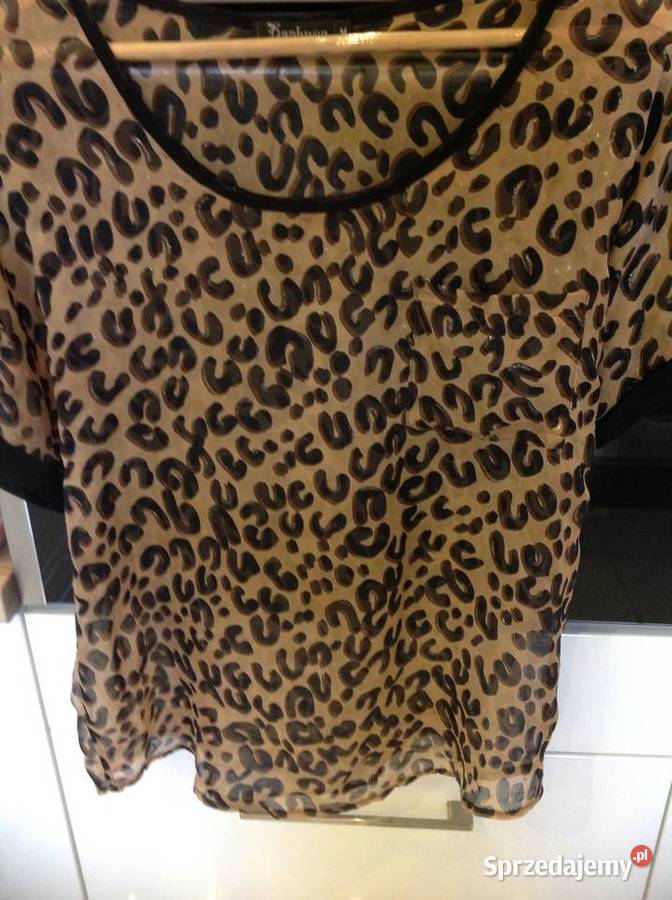 Bluzka Panterka Mgiełka Damska M Zwierzęcy Print sprzedam