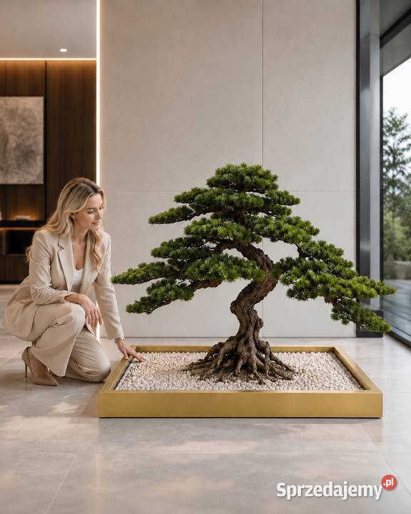 Złota donica do bonsai 10070 Stalowa rama Golkowice