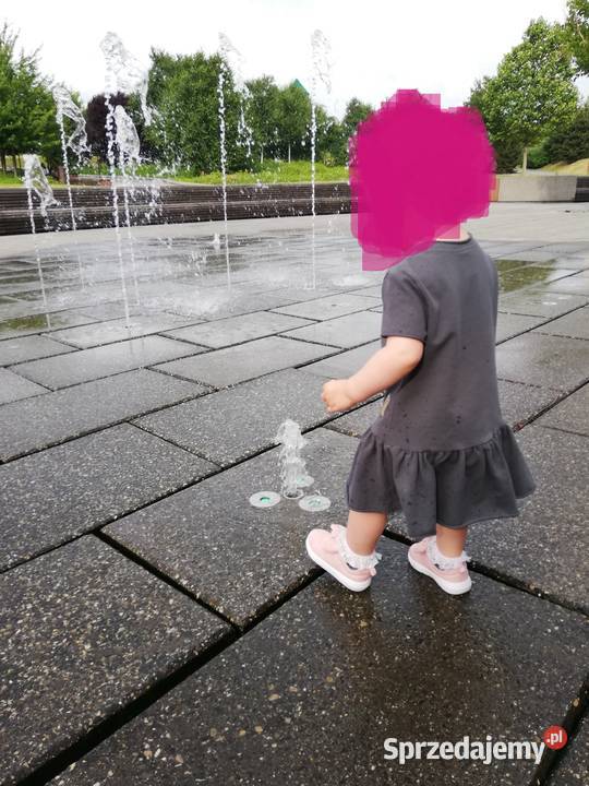 Sukienka Frilly Tuss 8692 grafitowa dziewczynka śląskie Katowice sprzedam
