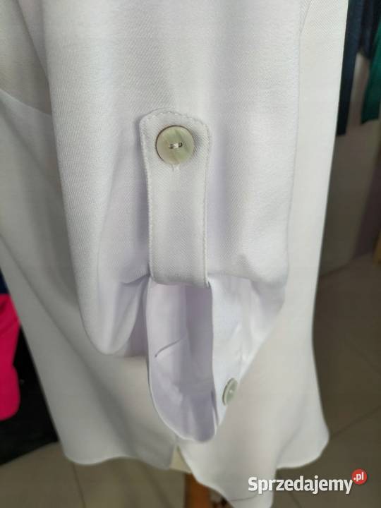 KOSZULA BLUZKA damska 44 PLUS SIZE biała Pątnów