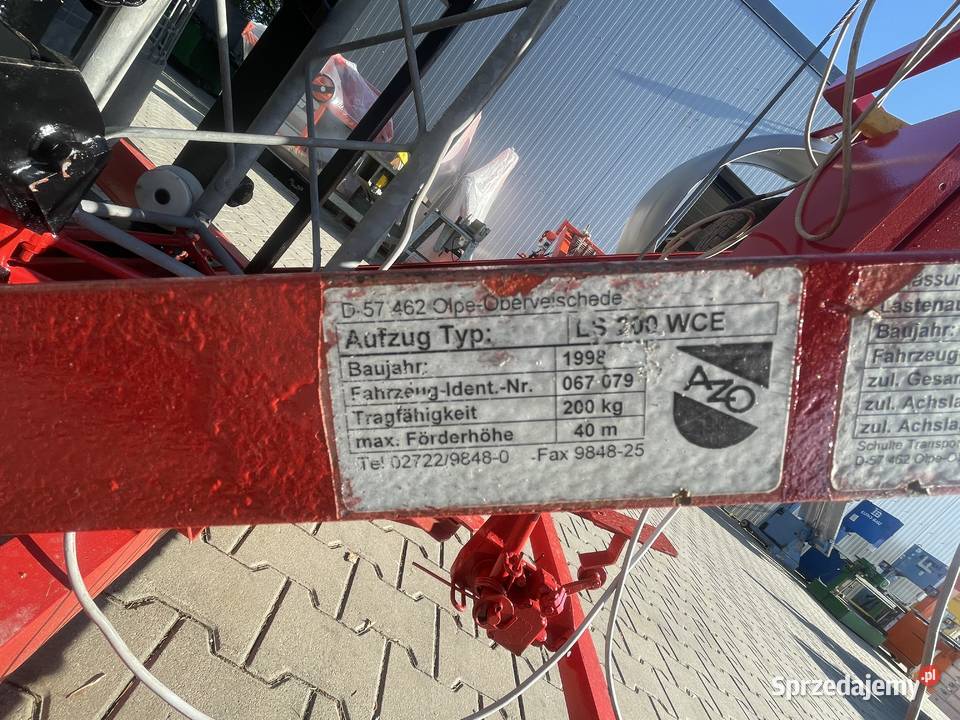 Winda budowlana Zeppenfeld LS 200 zarejestrowana