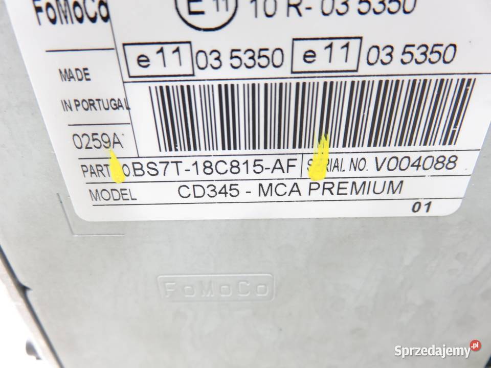 RADIO FORD GALAXY II BS7T18C815AF