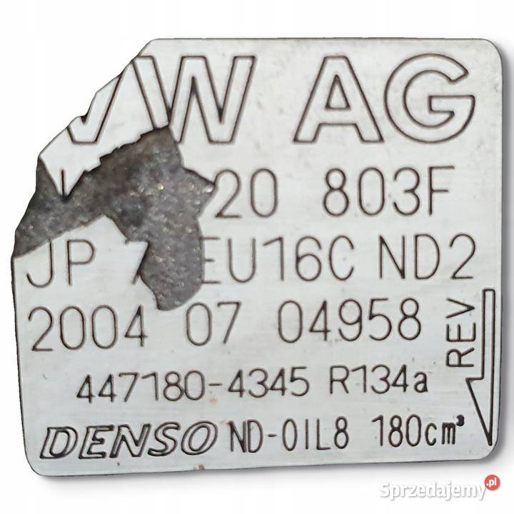 SPRĘŻARKA KLIMATYZACJI Audia A3 8P 16 FSI lubelskie Chełm