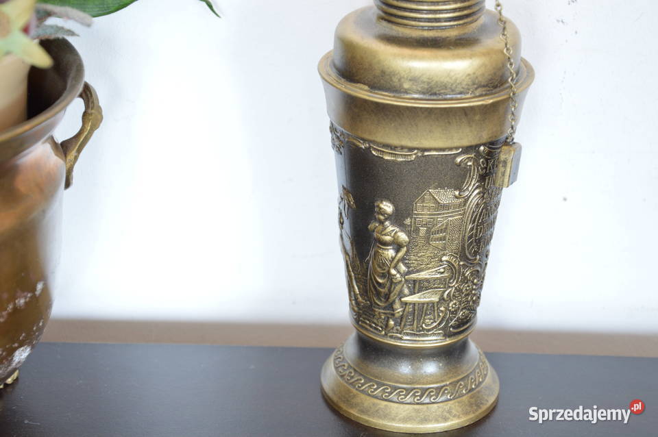 piękna cynowa LAMPA NAFTOWA olejowa stara śląskie Jastrzębie-Zdrój sprzedam