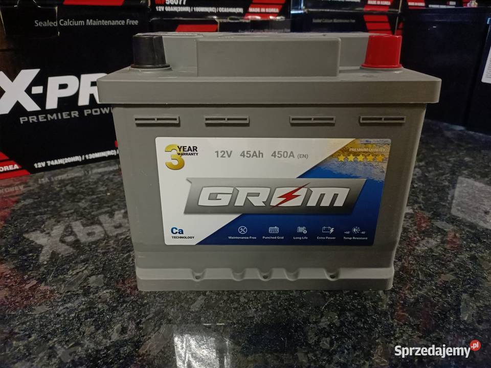 Akumulator GROM Premium 45Ah 450A EN DTR akumulatory Grudziądz