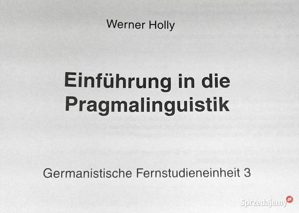 Germanistische Fernstudieneinheit 3 Werner Holly Chełm