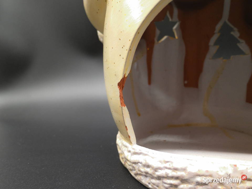 Ceramiczna figurka świecznik lampion Święty Raszków