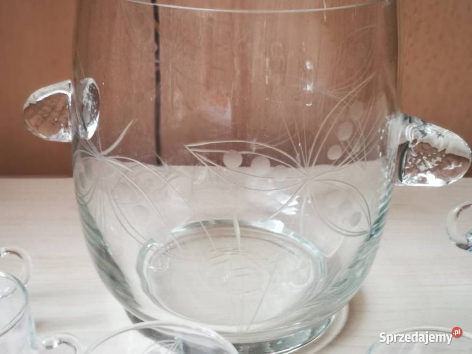 Szklany zestaw do ponczu kompotu Katowice sprzedam