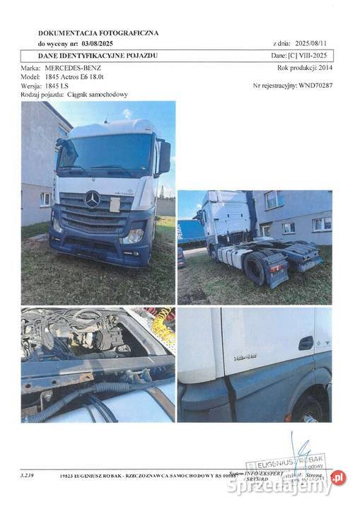 Syndyk sprzeda ciągnik samochodowy Mercedes automatyczna wielkopolskie Konin