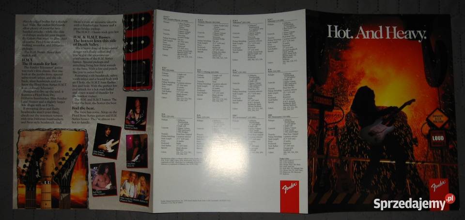 Fender Hot And Heavy guitar brochure catalog Kępice