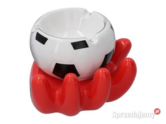 Popielniczka Ceramiczna z Czerwoną Dłonią