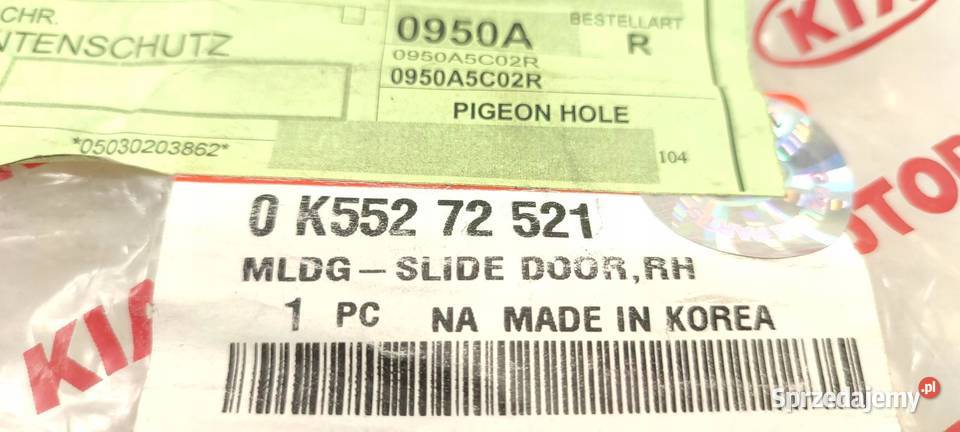 USZCZELKA DRZWI PRZESUWNYCH KIA CARNIVAL SEDONA osobowe