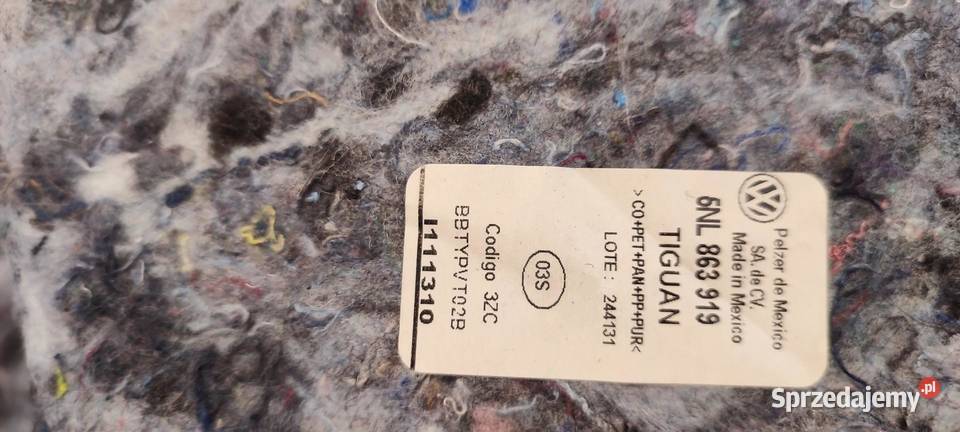 TIGUAN II ALLSPACE WYGŁUSZNIE PODŁOGI WYKŁADZINA