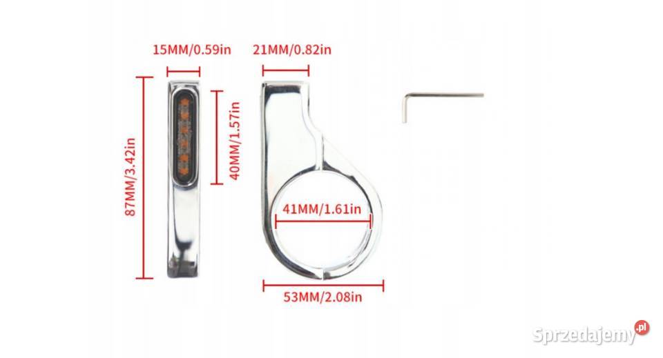 DWUKOLOROWE KIERUNKOWSKAZY X 2 NA LAGĘ 41 MM Kierunkowskazy Motoryzacja