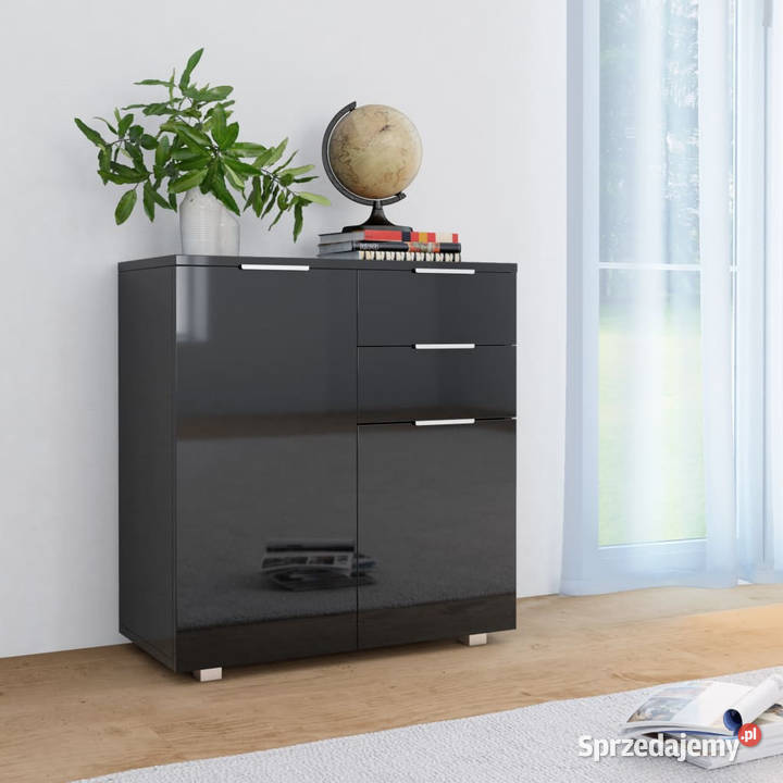 Komoda na wysoki połysk czarna 71x35x80 płyta sprzedam
