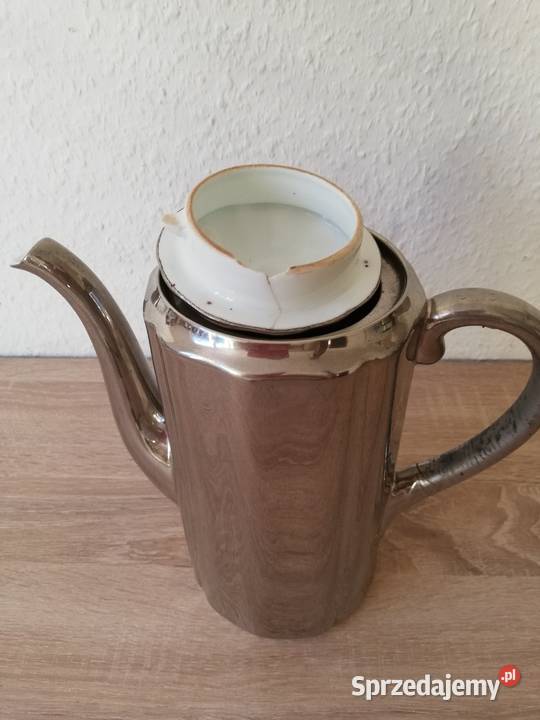 Srebrzona porcelana dzbanek antyk małopolskie Gorlice sprzedam