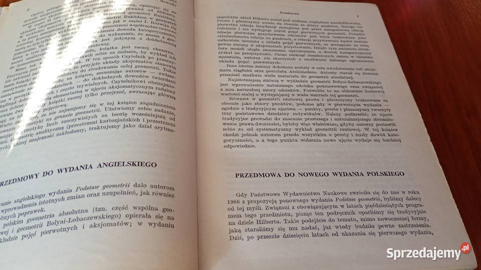 Podstawy geometrii Karol Borsuk Wanda Szmielew Rok wydania 1970 Podręczniki Gdańsk