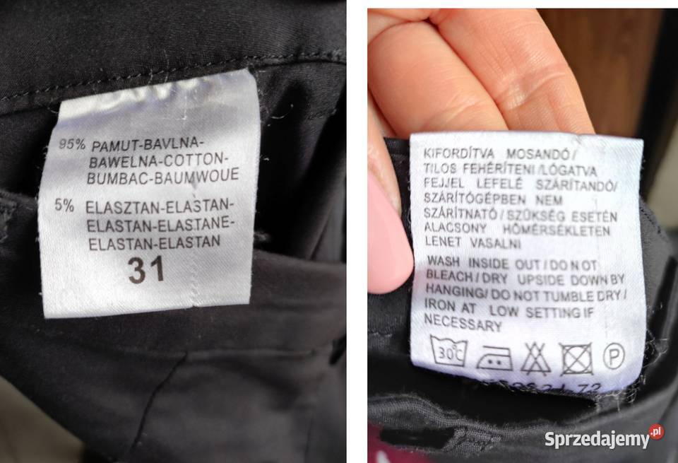 eleganckie wizytowe wyjściowe spodnie chinosy Rozmiar 38(M)