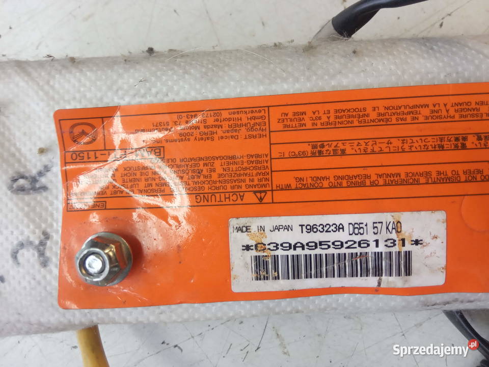 MAZDA 2 PODUSZKI FOTELI LEWA PRAWA Kobylnica
