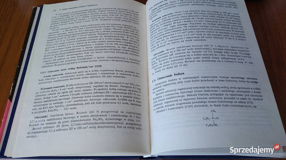 Analiza ilościowa związków organicznych Bogusław twarda z obwolutą sprzedam