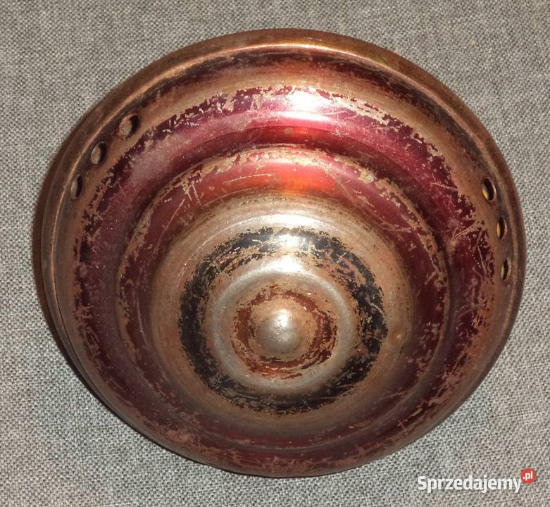 Stary wirujący metalowy bąk zabawka PRLu 3 śląskie