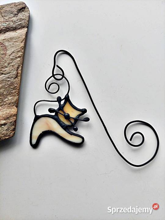 zakładka do książki kot Biszkopt witraż Rękodzieło Piekary Śląskie sprzedam