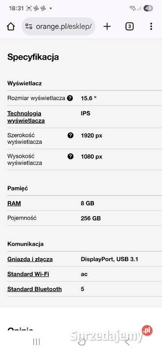 Laptop HP Omen gameingowy Karta graficzna HP/Compaq Inowrocław