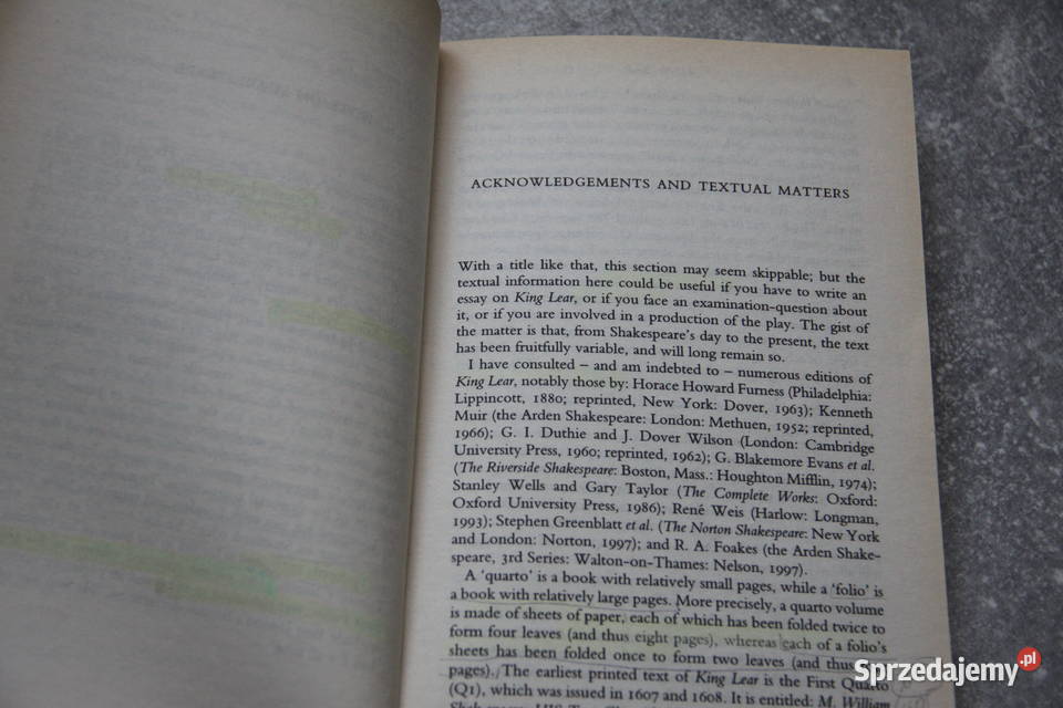 Shakespeare William KING LEAR completeunabridged Książki i Podręczniki Chorzów
