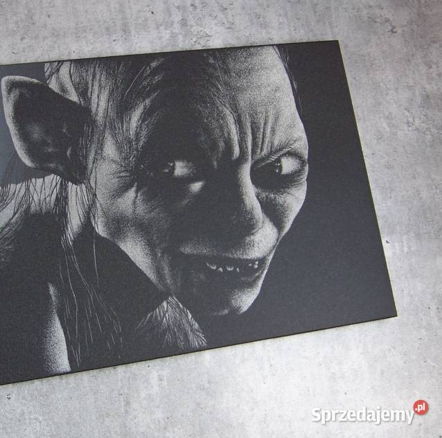 Gollum Smeagol Obraz ręcznie grawerowany na