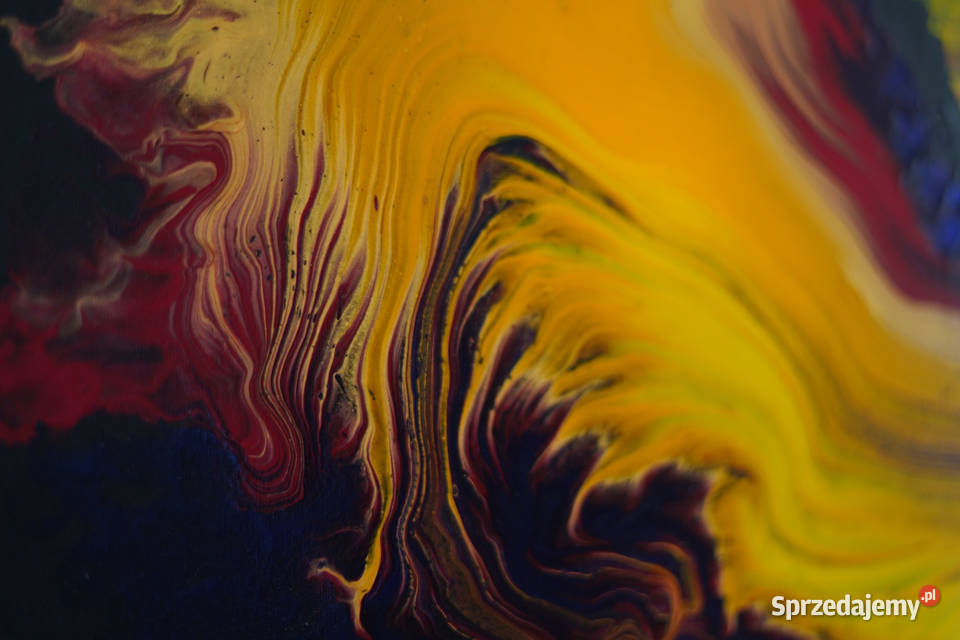 Dwuczęściowy obraz abstrakcyjny Juego de fuego mazowieckie Warszawa