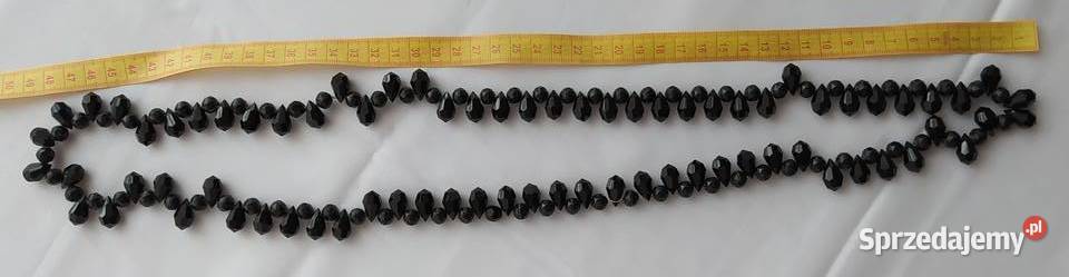 Naszyjnik KORAL ŁEZKA czarny