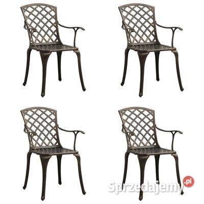 vidaXL Krzesła ogrodowe 4 odlewane aluminium mazowieckie Warszawa sprzedam