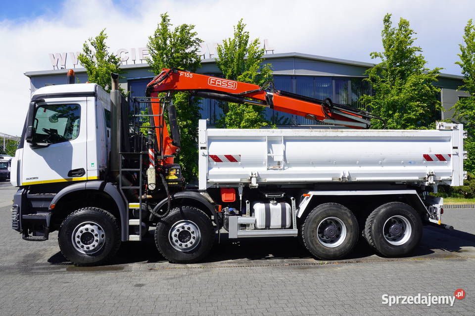 MercedesBenz Arocs 3236 8x4 HDS Fassi F155A022 2 tachograf sprzedam