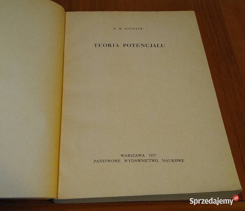 Teoria potencjału N M Giunter pomorskie Gdańsk sprzedam