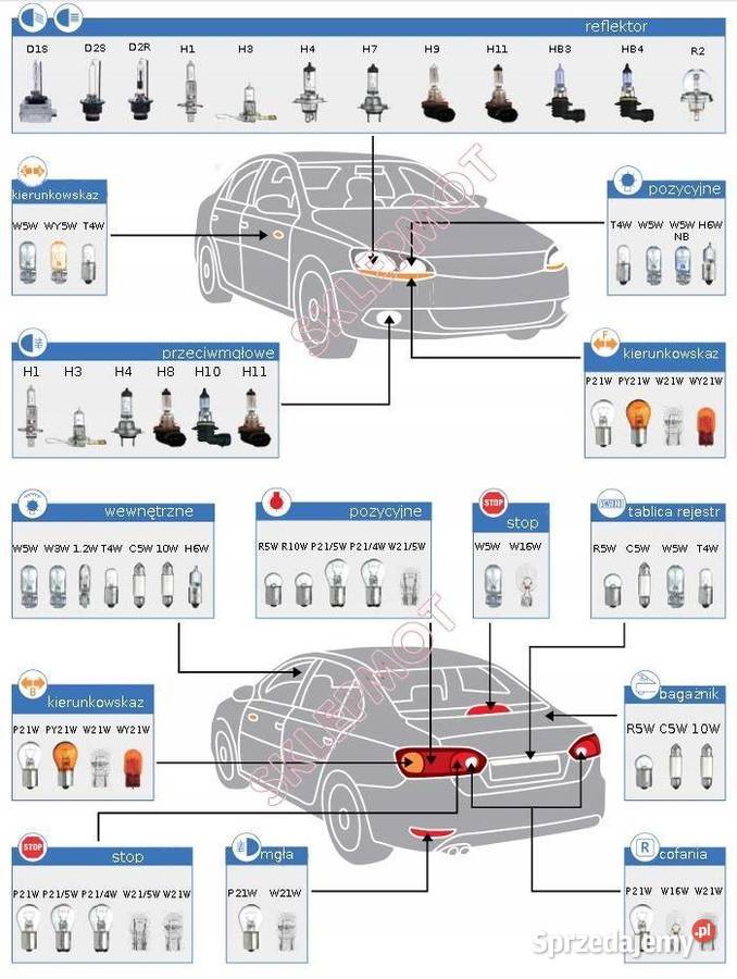 Oświetlenie samochodowe lampki żarówki NOWE Rzeszów