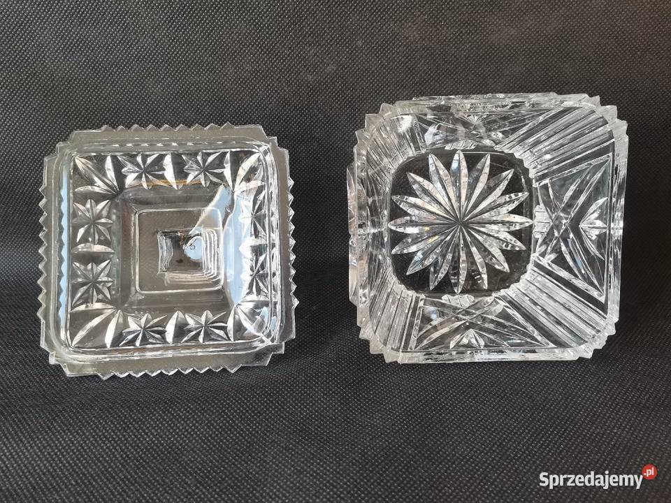 Stara ciekawa bomboniera cukiernica szkło Art Katowice sprzedam