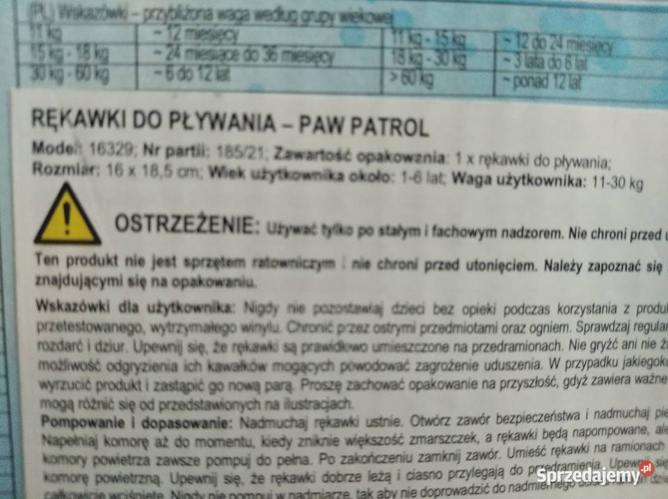 NAJTANIEJ Rękawki Do Pływania Dmuchane Psi 12m+