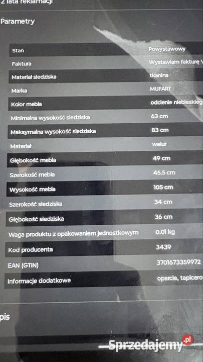 Krzesło hoker Kutno