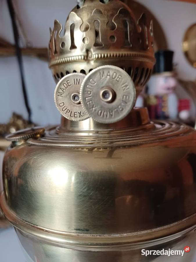 Piękna lampa naftowa mosiężna masywna Poznań sprzedam