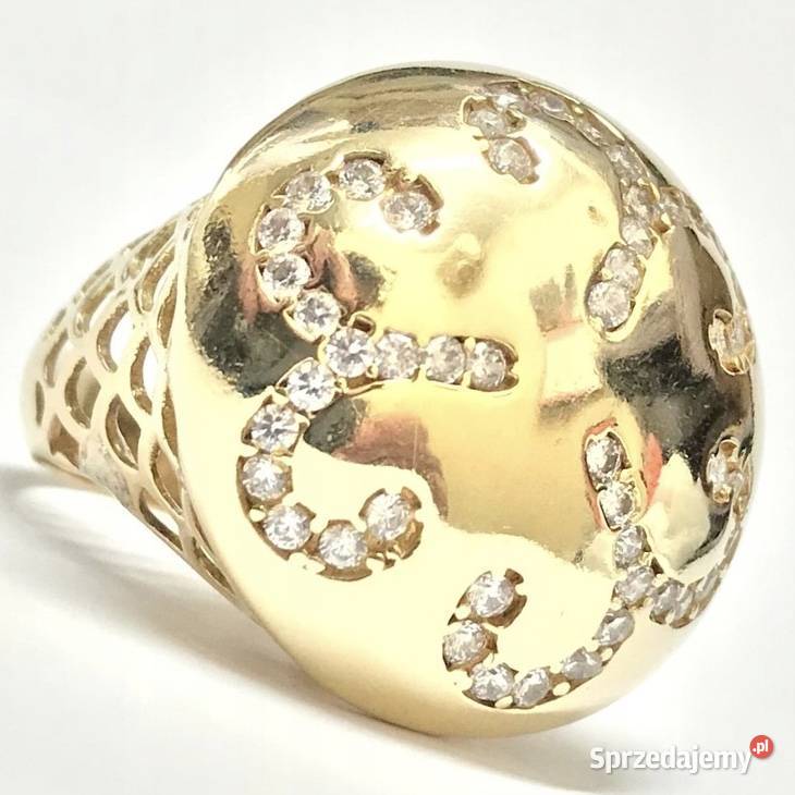 Złoty PIERŚCIONEK 585 14K ZJAWISKOWY wyrób z Warszawa