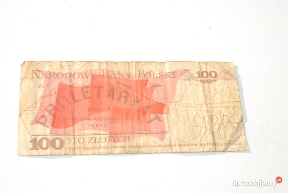 Stary banknot 100 złotych Waryński 1986 antyk Cieszyn