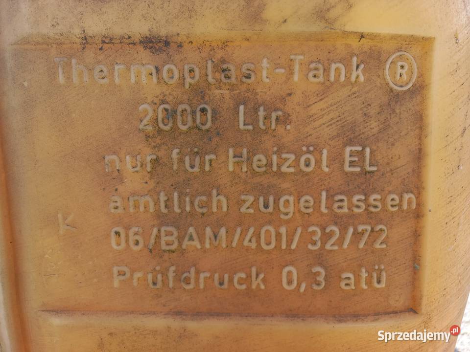 Zbiornik 2000l Deszczówka Szambo Ropa Transport Zbiorniki Bzinica Nowa sprzedam