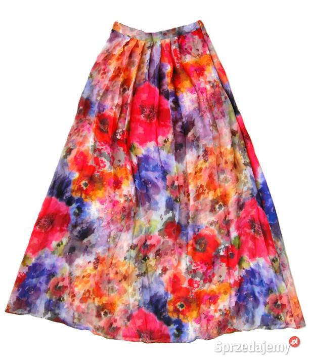 Letnia zwiewna spódnica maxi Mohito 34 XS kwiaty Spódnice i sukienki Lublin