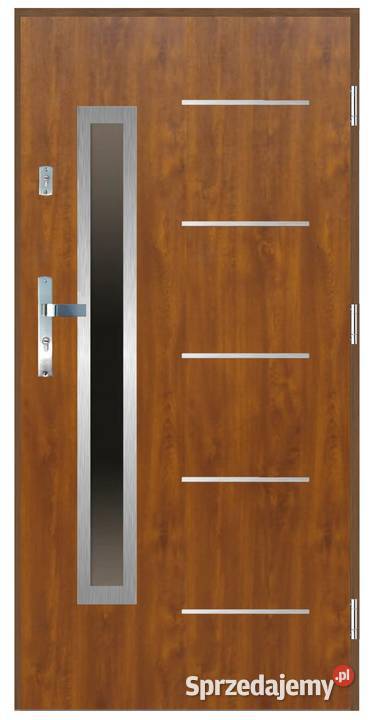 Drzwi wejściowe do domu GI23 INOX Złoty Dąb 90 Ciemniewo sprzedam